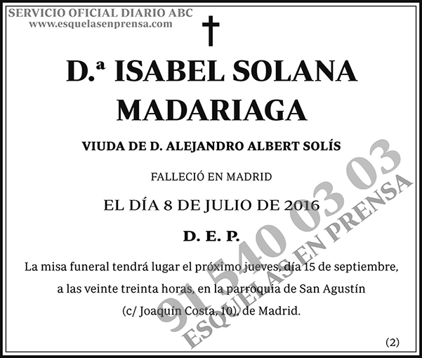 Isabel Solana Madariaga